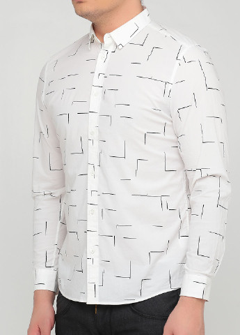 Белая кэжуал рубашка с абстрактным узором Jack & Jones