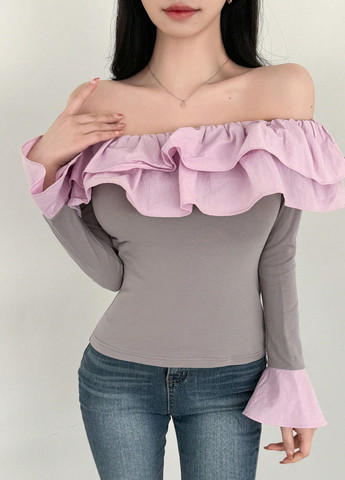 Комбинированная блуза SHEIN