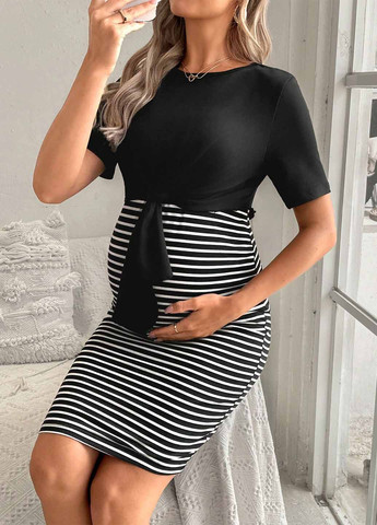 Чорно-білий літній комплект (топ, сукня) SHEIN