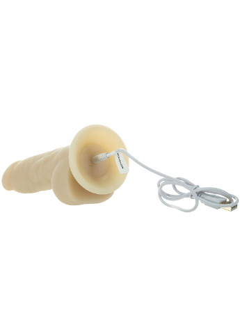 Фаллоимитатор - Naked - 7" Rotating & Vibrating Dildo with Remote - Vanilla ADDICTION (254151150)