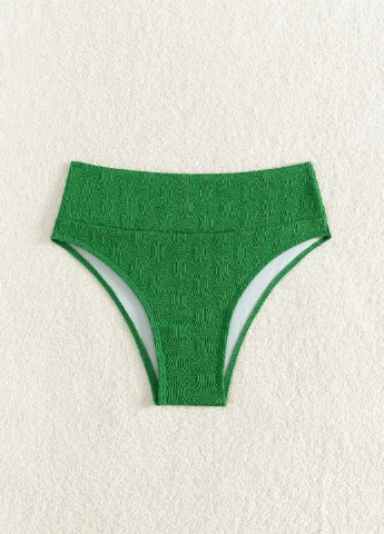 Зеленые купальные трусики-плавки однотонные SHEIN