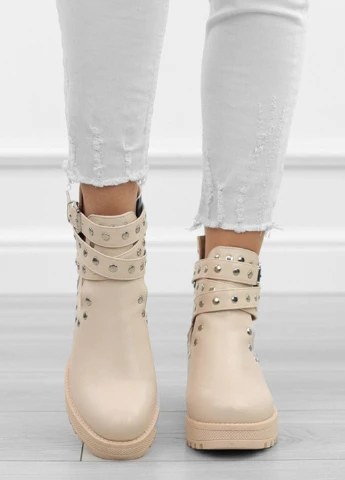 Осенние ботинки Collection Paris с заклепками из искусственной кожи