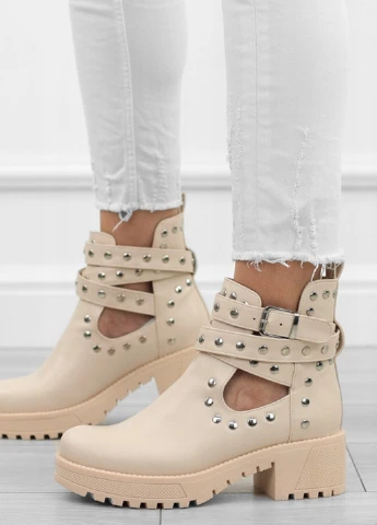 Осенние ботинки Collection Paris с заклепками из искусственной кожи