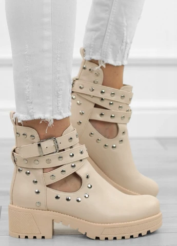 Осенние ботинки Collection Paris с заклепками из искусственной кожи