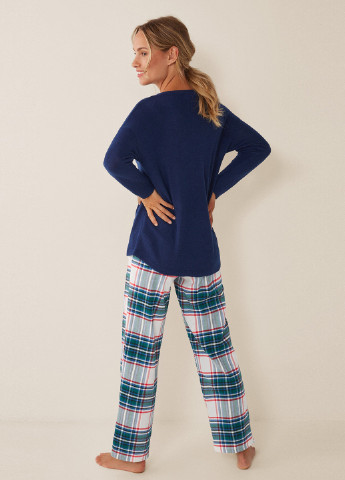 Синя всесезон піжама (лонгслів, брюки) лонгслив + брюки Women'secret