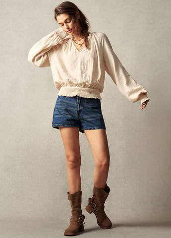 Бежевая блуза SHEIN