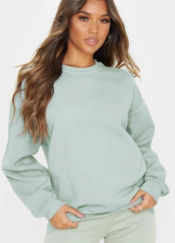 Мятный свитшот PrettyLittleThing однотонный без декора (254799155)