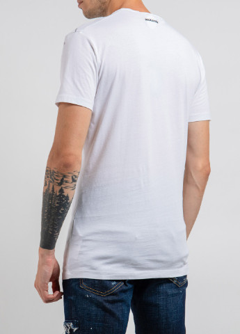 Белая белая футболка с графичным принтом Dsquared2
