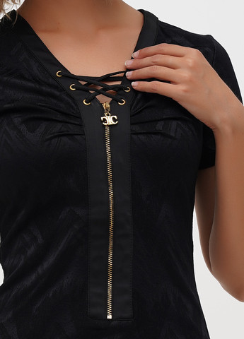 Чорна кежуал сукня силуетна Sassofono однотонна