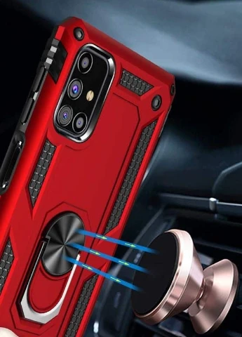 Ударостійкий чохол Serge Ring for Magnet для Samsung Galaxy M31s Червоний (is_00000039584_1) Epik (238479620)