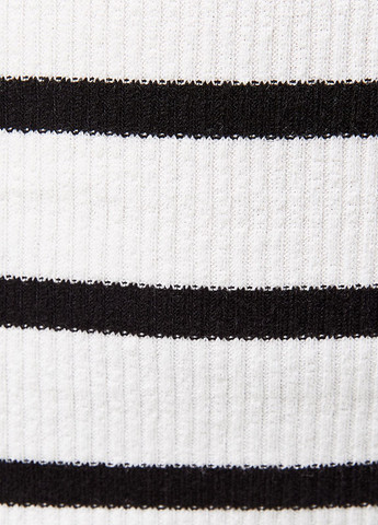 Белое кэжуал платье платье-водолазка Jennyfer в полоску