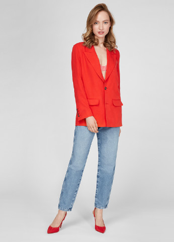 Красный женский жакет Pepe Jeans однотонный - демисезонный