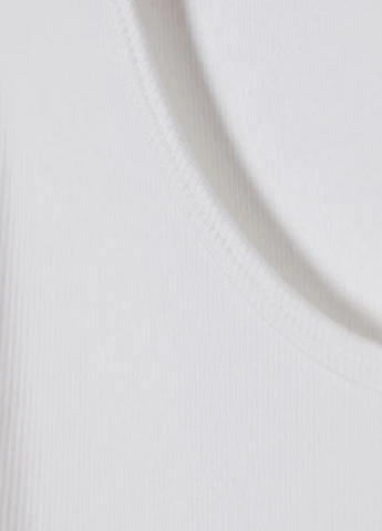 Лонгслів,білий, H&M Basic (255192807)