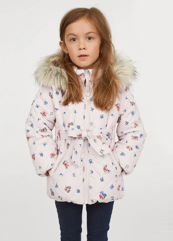 Світло-рожева зимня куртка H&M
