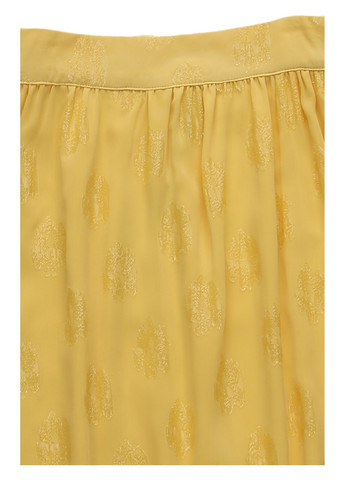 Желтая кэжуал однотонная юбка Dranella клешированная, а-силуэта (трапеция)