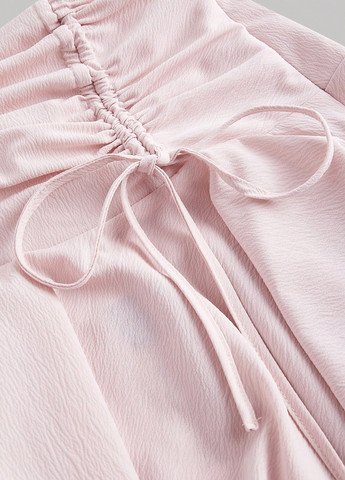 Светло-розовая кэжуал однотонная юбка SHEIN а-силуэта (трапеция)