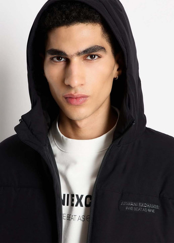 Чорний зимній Пуховик Armani Exchange