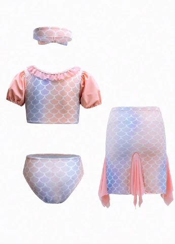 Купальник (топ, трусики, юбка, повязка) SHEIN (324691922)
