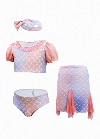 Купальник (топ, трусики, юбка, повязка) SHEIN (324691922)