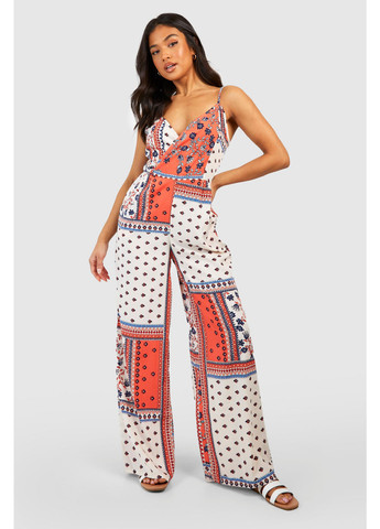 Комбінезон Boohoo комбінезон-брюки малюнок комбінований кежуал поліестер