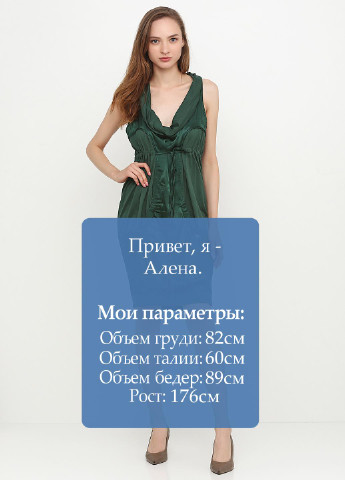 Зеленое кэжуал платье Miss Sixty однотонное