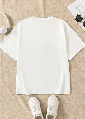 Белая летняя футболка SHEIN