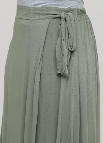 Светло-зеленая кэжуал однотонная юбка New Collection клешированная