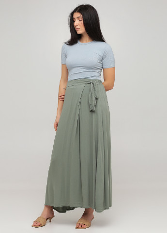 Светло-зеленая кэжуал однотонная юбка New Collection клешированная