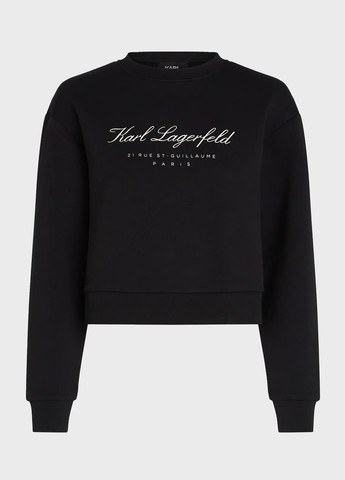 Чорний світшот Karl Lagerfeld логотип без декору (346698330)