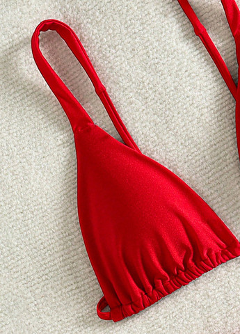 Красный летний купальник (лиф, трусики) раздельный SHEIN