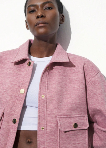 Светло-розовая демисезонная куртка куртка-пиджак SHEIN