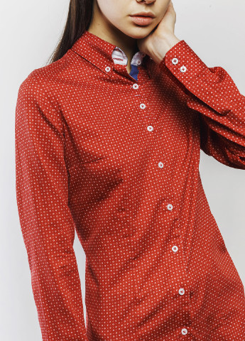 Красная кэжуал рубашка в горошек Franttini