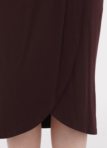 Бордовая кэжуал однотонная юбка Garnet Hill