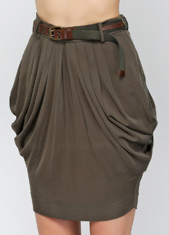 Оливковая (хаки) кэжуал однотонная юбка Miss Sixty мини