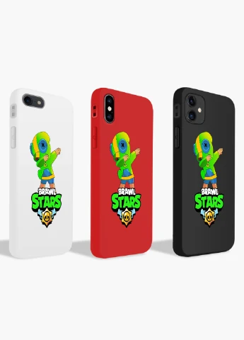 Чохол силіконовий Apple Iphone 8 plus Зелений Леон Бравл Старс (Green Leon Brawl Stars) (6154-1705) MobiPrint (219507588)