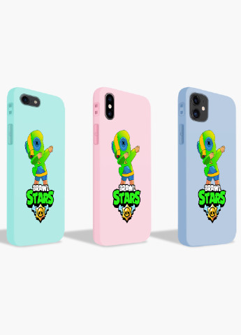 Чохол силіконовий Apple Iphone 8 plus Зелений Леон Бравл Старс (Green Leon Brawl Stars) (6154-1705) MobiPrint (219507588)