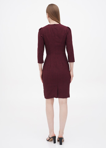 Темно-бордовое кэжуал платье футляр Dioni однотонное