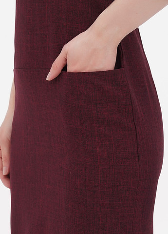 Темно-бордовое кэжуал платье футляр Dioni однотонное