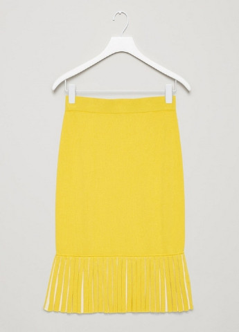 Желтая кэжуал однотонная юбка Cos