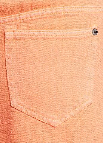 Оранжевая кэжуал однотонная юбка Oodji а-силуэта (трапеция)