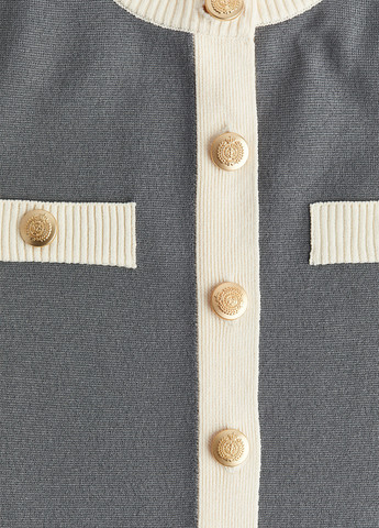 Сіра ділова, кежуал сукня H&M однотонна