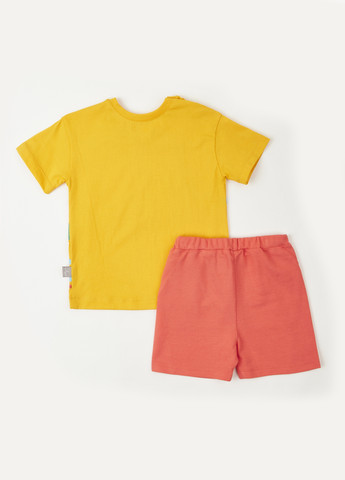 Гірчичний літній комплект (футболка, шорти) Ляля