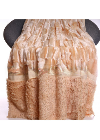 Плед покрывало одеяло двухстороннее травка микрофибра норка 220x240 см (473716-Prob) Бежевый Unbranded (256227115)