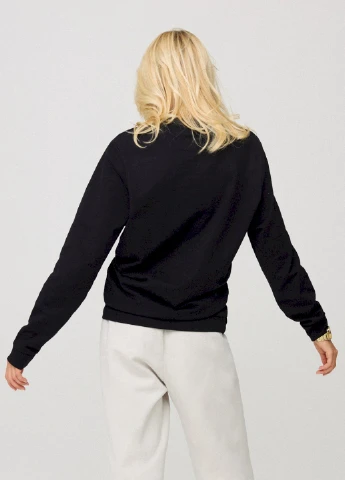 Черный світшот жіночий oversize /no flis/ YAPPI (254658632)