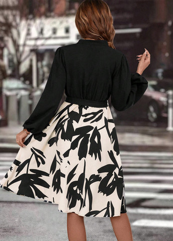 Комбінована кежуал сукня кльош SHEIN колор блок