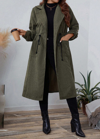 Плащ SHEIN тренчкот на зав'язках демісезон (316157886)