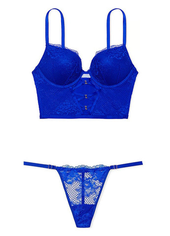 Синій демісезонний комплект (корсет, трусики) Victoria's Secret