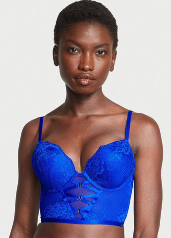 Синий демисезонный комплект (корсет, трусики) Victoria's Secret