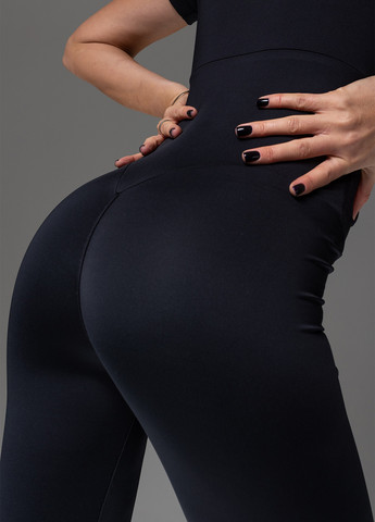 Комбинезон с пуш-ап эффектом на ягодицах TOTALFIT комбинезон-брюки рисунок чёрный кэжуал, спортивный полиэстер