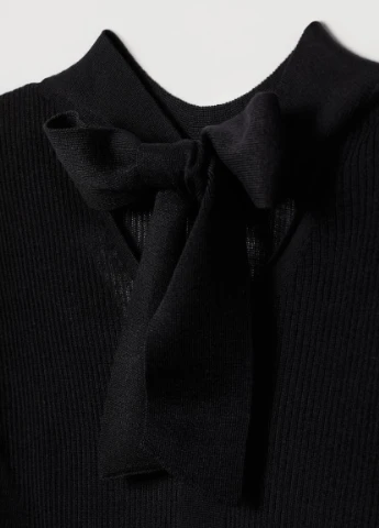 Чорний демісезонний джемпер з смесовой вовни H&M